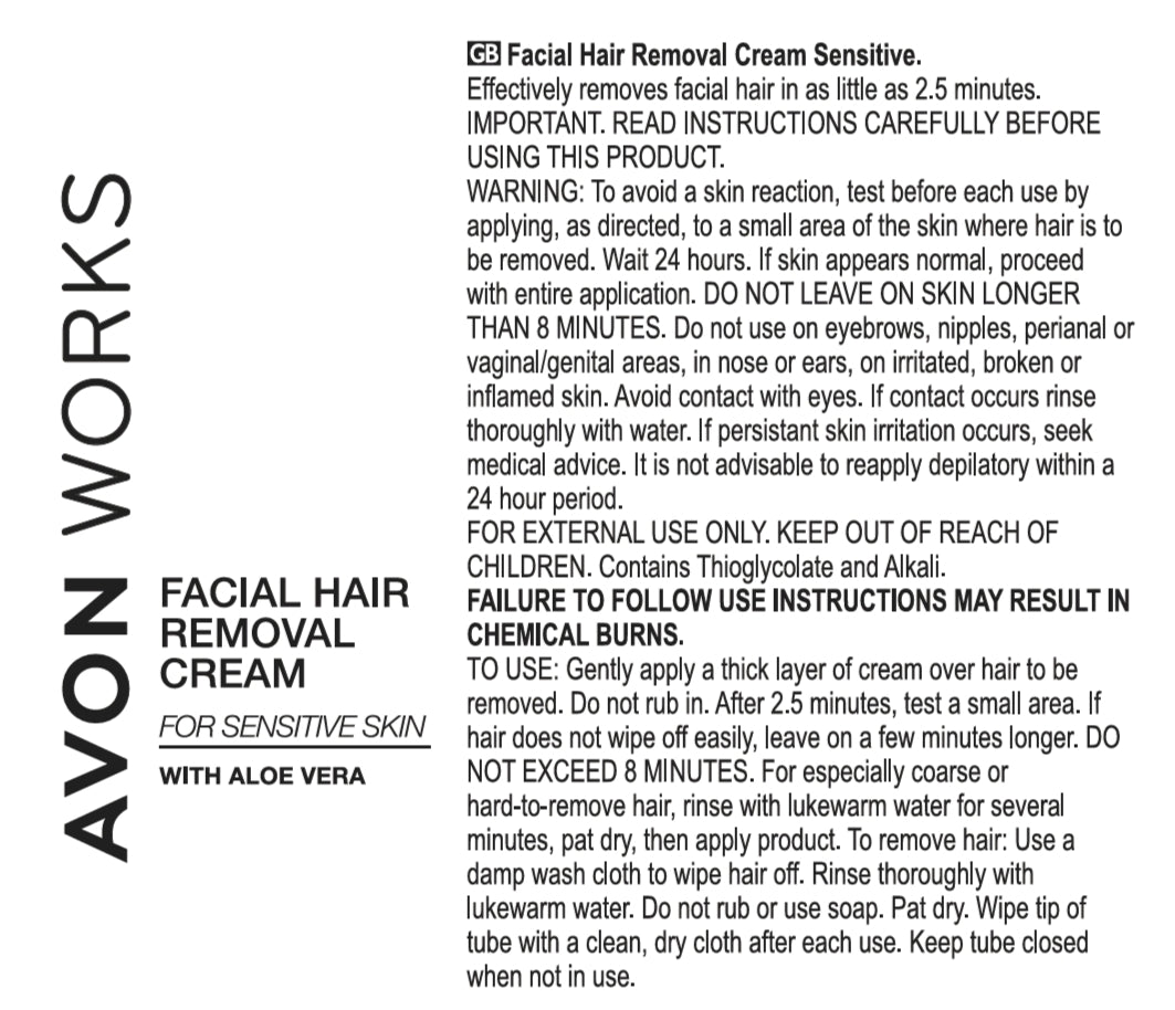 Avon Care Depilatory Soft & Smooth Hair Removal Face Cream, 15ml | Facial Hair Removal Cream - POD International UK