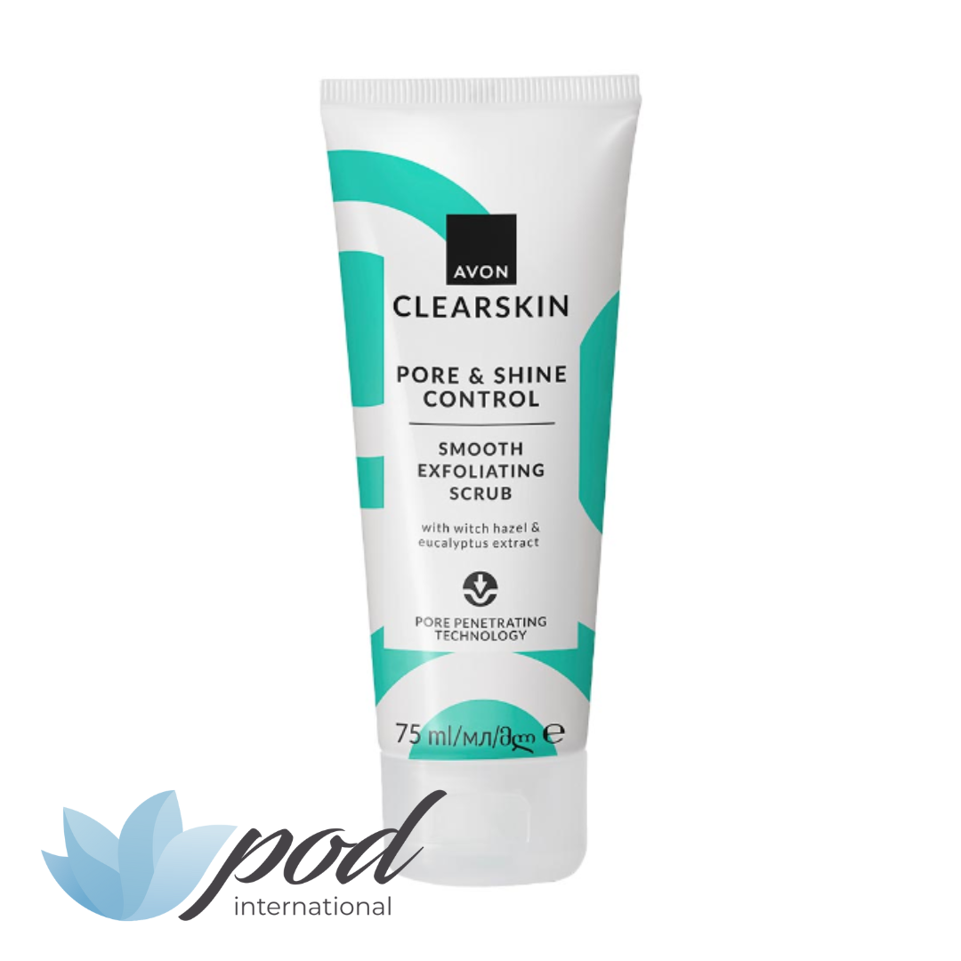 Avon Clearskin Pore & Shine Control Smooth Exfoliating Face Scrub Clearskin Pore Penetrating Scrub - POD International UK 