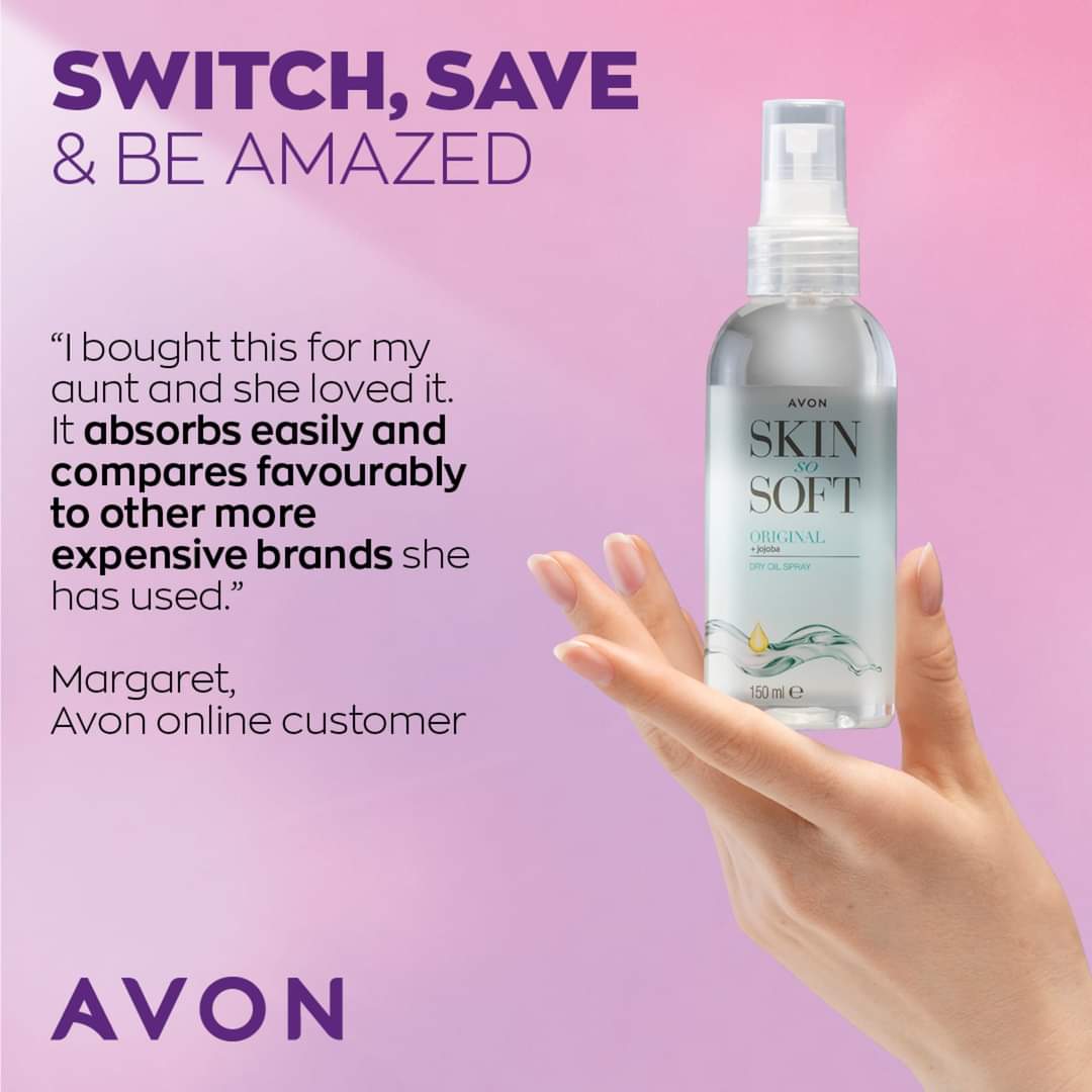 Avon Skin So Soft Dry Oil Spray | Moisturiser | Travel Essential | Original - POD International UK