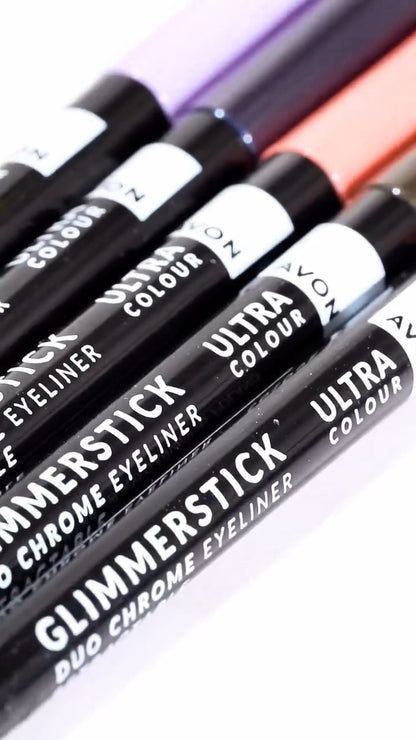 Avon Glimmerstick Duo Chrome Eye Liner | Retractable Eyeliner Pencil