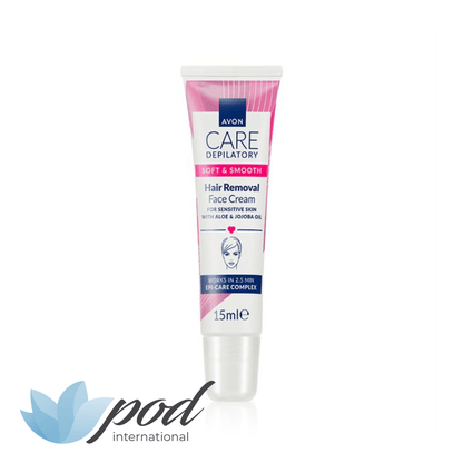 Avon Care Depilatory Soft & Smooth Hair Removal Face Cream, 15ml | Facial Hair Removal Cream - POD International UK