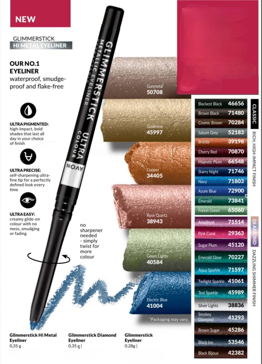 Avon Glimmerstick Classic Eye Liner | Retractable Eyeliner Pencil - POD International UK