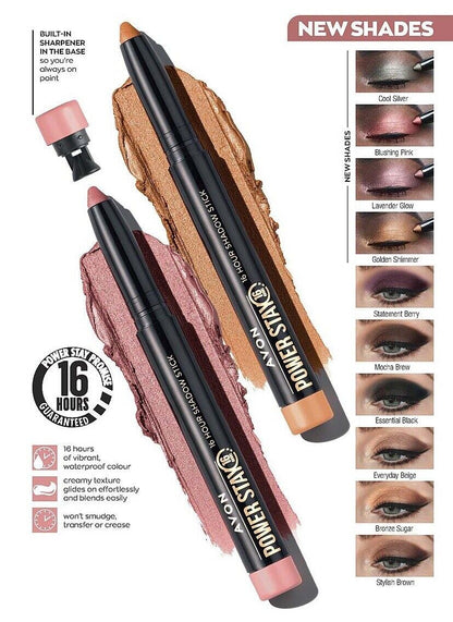 Avon Power Stay 16 Hour Eyeshadow Stick | Long Lasting Eyeshadow - POD International UK