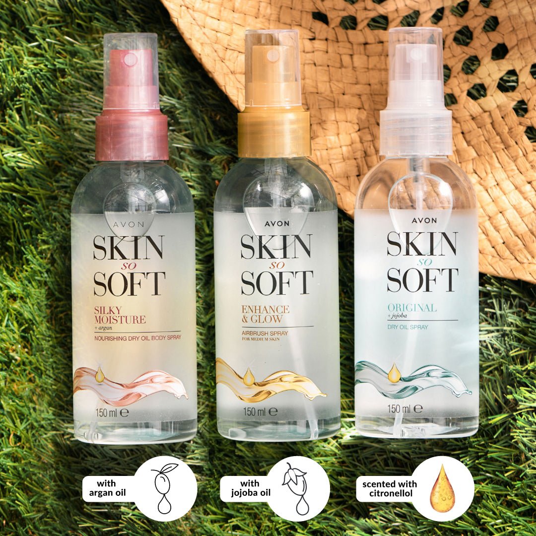 Avon Skin So Soft Dry Oil Spray | Moisturiser | Travel Essential | Original - POD International UK