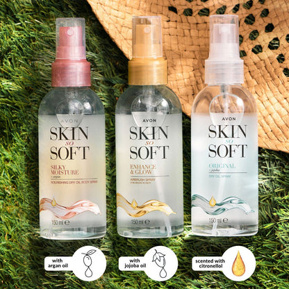 Avon Skin So Soft Dry Oil Spray | Moisturiser | Travel Essential | Original - POD International UK