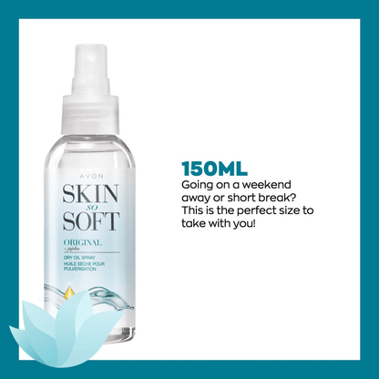 Avon Skin So Soft Dry Oil Spray | Moisturiser | Travel Essential | Original - POD International UK
