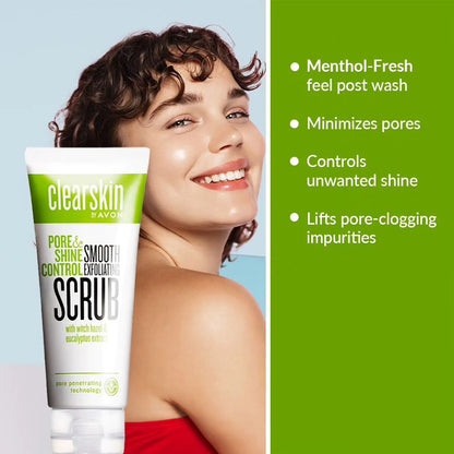 Avon Clearskin Pore & Shine Control Smooth Exfoliating Face Scrub Clearskin Pore Penetrating Scrub - POD International UK 