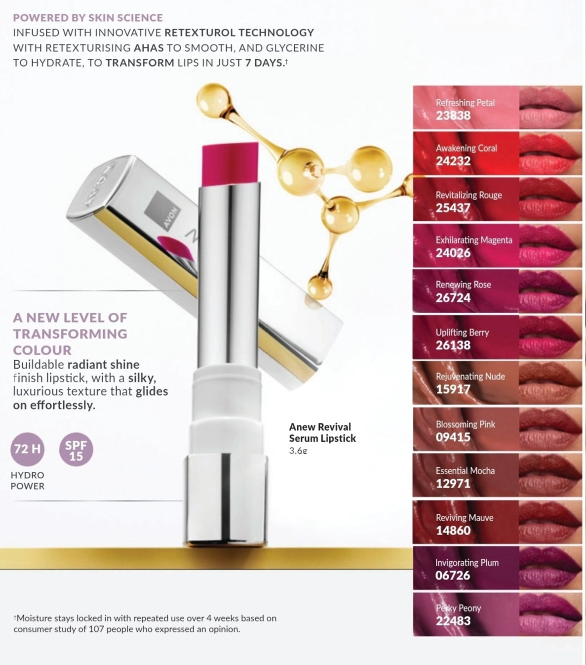 Avon Anew Revival Lipstick SPF15 | Glycerine | Moisturising Lipstick
